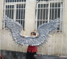Load image into Gallery viewer, Costumized Amazing Gray Devil feather wings for Cosplay photography Game Display Game shooting props EMS free shipping