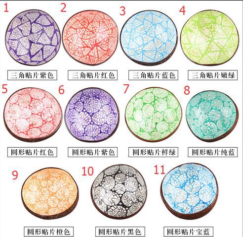 100pc Natural Coconut Shell Candy Nuts Storage Bowl Decorated with Gilt Ornaments Containing Coconut Bowls Home Furnishing Bowl