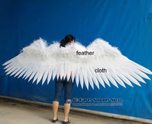 Load image into Gallery viewer, Amazing COSplay props high quality white angel feather wings BIG fairy wings Pure handmade creative Grand event DIY decorations