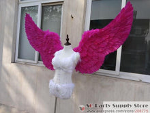 Load image into Gallery viewer, Rose-red white black red large angel wings Feather DIY series performance shooting cosplay props EMS free shipping