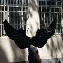 Load image into Gallery viewer, Rose-red white black red large angel wings Feather DIY series performance shooting cosplay props EMS free shipping