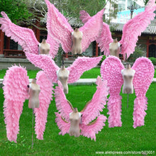 Load image into Gallery viewer, Natural feather handicafts series large size Cute pink angel wings for Auto Show window display beautiful wedding decor props