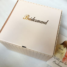 Load image into Gallery viewer, 2 pcs lot Custom logo bridal hen party bridesmaid gifts boxes DIY large Paper Folding Square gift box wedding