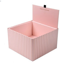 Load image into Gallery viewer, 2 pcs lot Custom logo bridal hen party bridesmaid gifts boxes DIY large Paper Folding Square gift box wedding