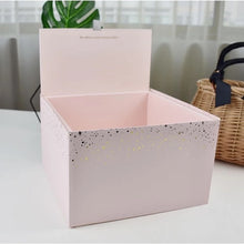 Load image into Gallery viewer, 2 pcs lot Custom logo bridal hen party bridesmaid gifts boxes DIY large Paper Folding Square gift box wedding