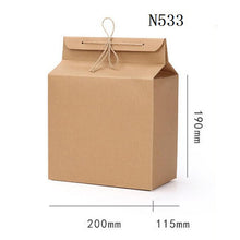 Load image into Gallery viewer, 100pcs/lot Tea packaging cardboard kraft paper bag,Clear Window box For Cake Cookie Food Storage Standing Up Paper Packing Bag