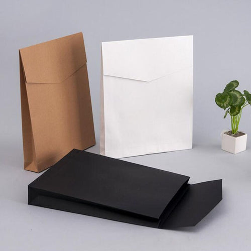 100pcs/lot Kraft Paper Envelope Gift Boxes Present Package Bag For Book/Scarf/Clothes Document Wedding Favor Decoration ZA4293